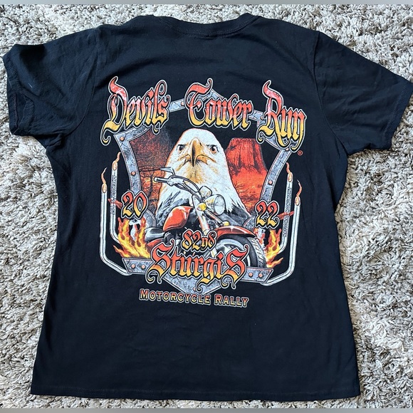 Sturgis Motorcycle Rally Devils Tower Run 2022 t-shirt - Picture 1 of 8
